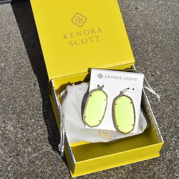 Kendra Scott | Neon Yellow Danielle Earrings - Picture 6 of 7